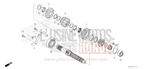 BOITE DE VITESSES (ARBRE SECONDAIRE) CBR500RAT de 2026
